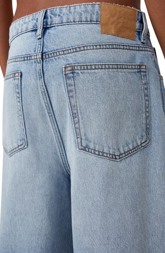 Shop Cotton On Super Baggy Wide Leg Jeans In Rush Blue