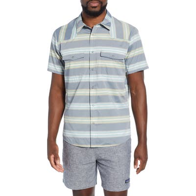 Patagonia Bandito Regular Fit Short Sleeve Shirt, Blue