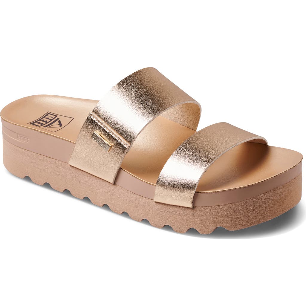 Reef Cushion Vista Hi Platform Slide Sandal in Golden Hour