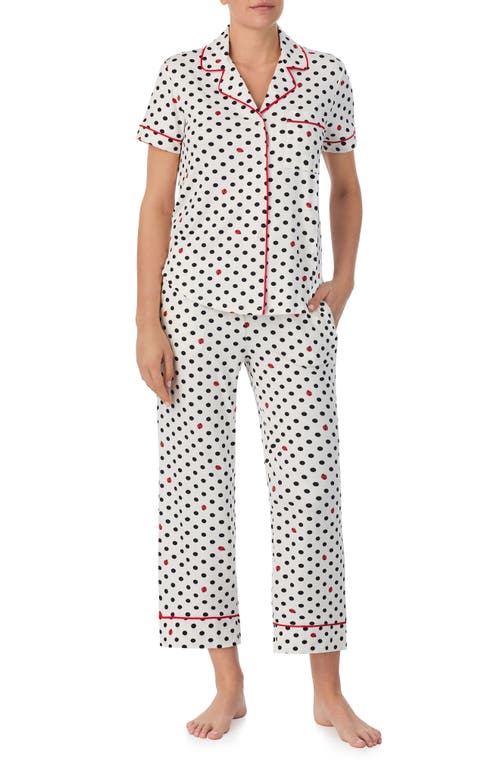 print crop pajamas in White Dot