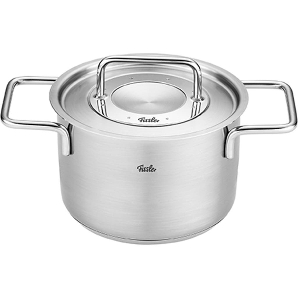 Fissler Pure Collection Stainless Steel Stock Pot With Metal Lid In Stainless Steel