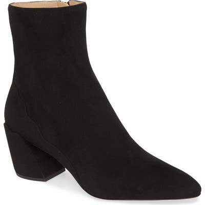 Chloe Laurena Scallop Pointed Toe Bootie, Black
