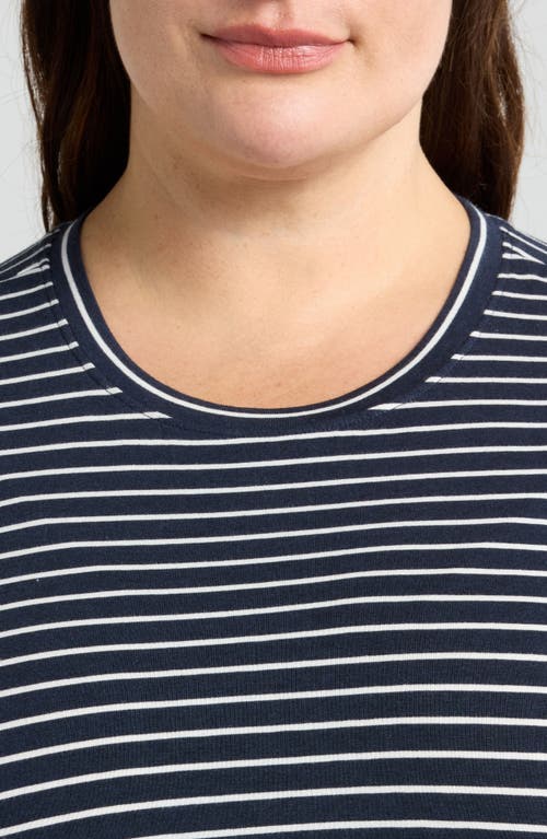 Shop Caslonr Caslon(r) Stripe Crewneck Top In Navy- Ivory Carlotta Stripe