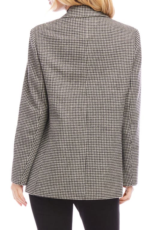 Karen Kane Houndstooth Blazer In Black With Cream