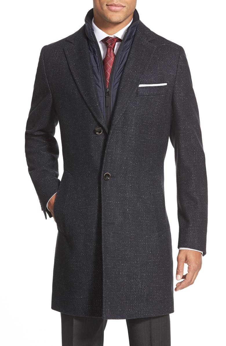 BOSS 'Logan' Trim Fit Wool Blend Overcoat | Nordstrom
