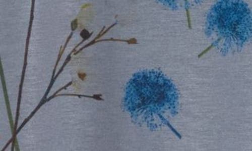 Go Couture Deep V-neck Boyfriend T-shirt In Blue Cornflowers