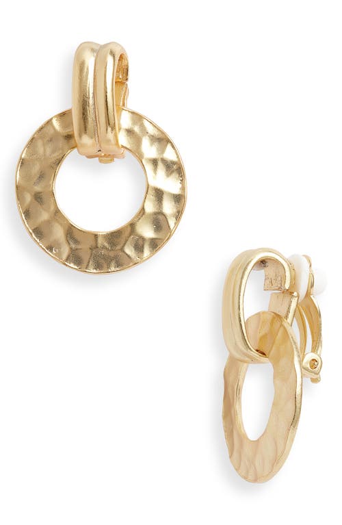 Karine Sultan Clip-On Door Knocker Earrings in Gold