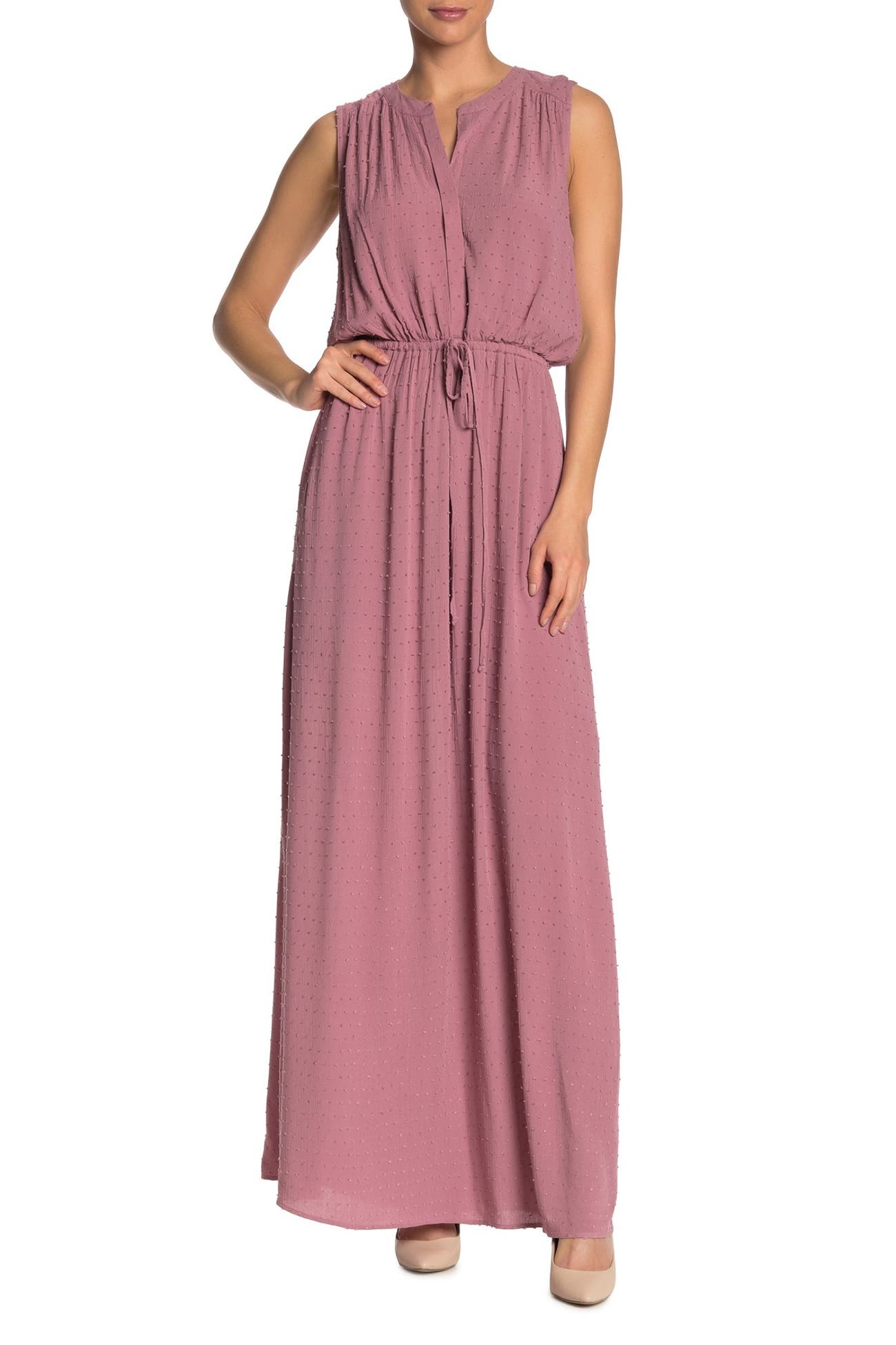 DR2 by Daniel Rainn | Sleeveless Patterned Tie Maxi Dress | Nordstrom Rack