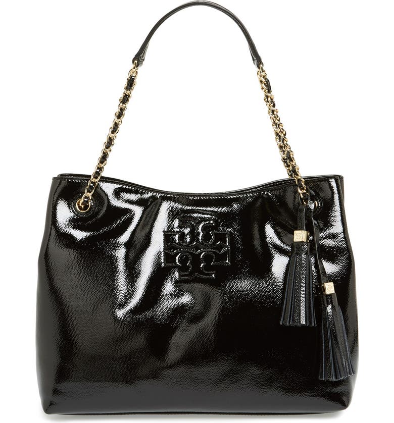 Tory Burch 'Thea' Patent Chain Slouchy Tote | Nordstrom