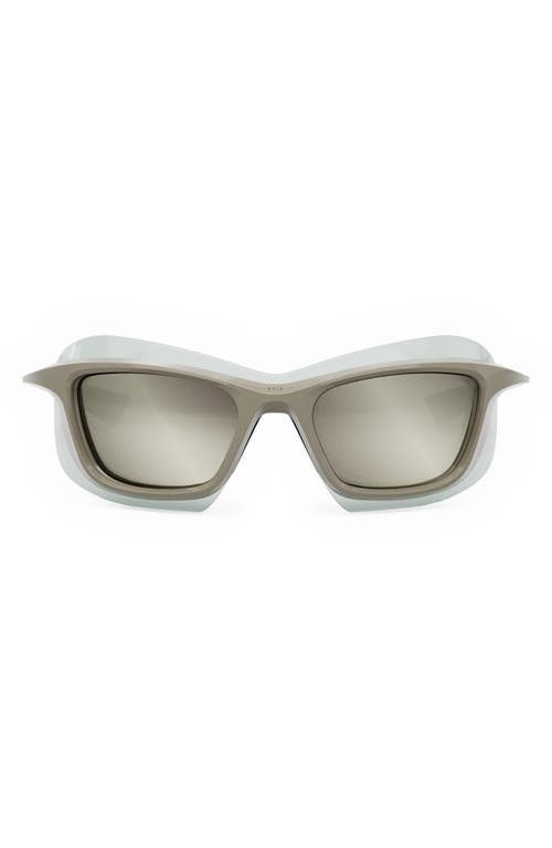 Shop Dior 'xplorer S1u 56mm Square Sunglasses In Beige/smoke Mirror