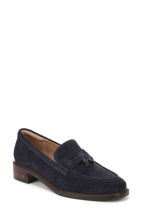 Sam Edelman Denise Tassel Penny Loafer Midnight Blue Suede In Midnight Blue