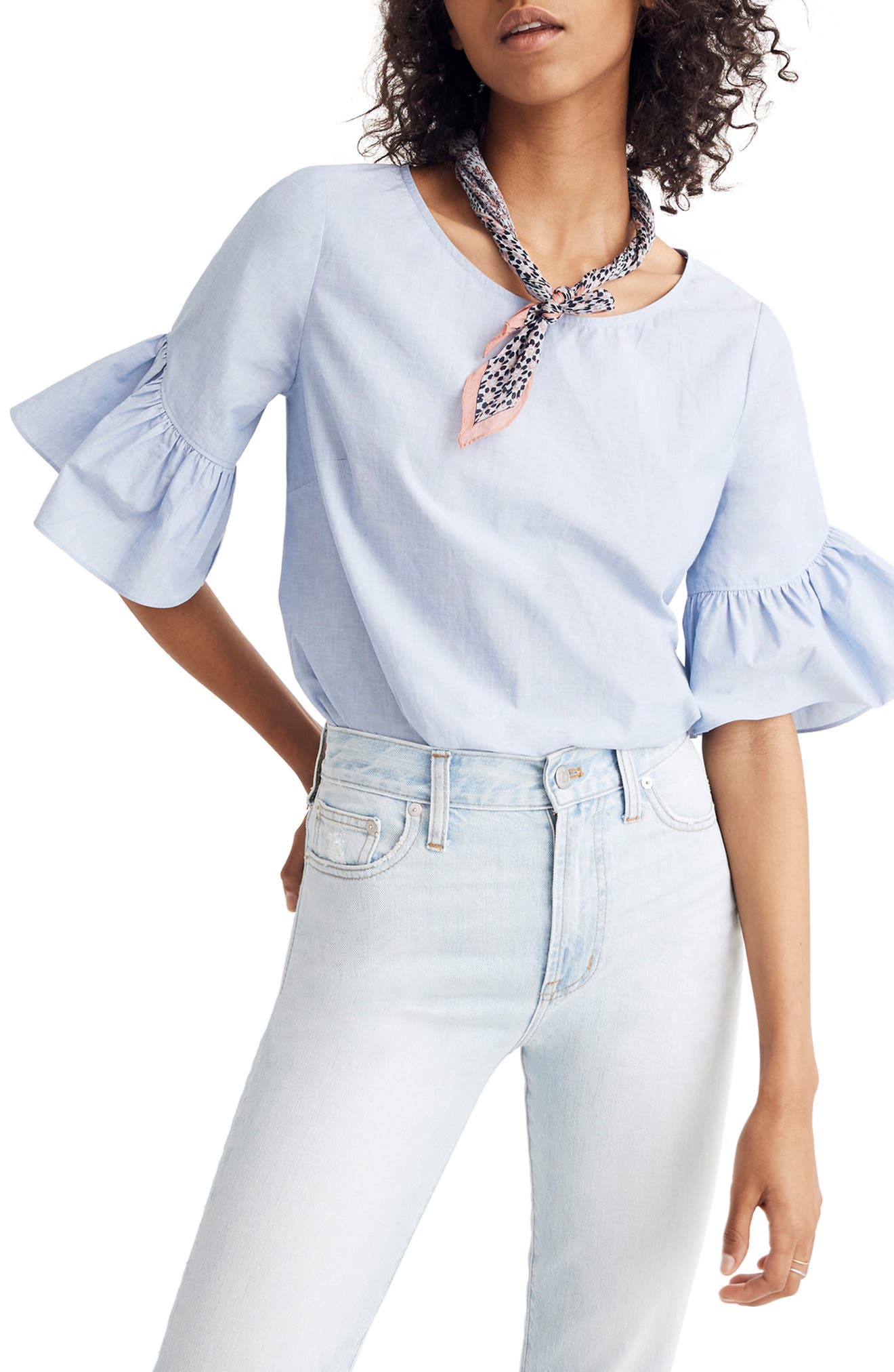 Madewell Ruffle Sleeve Top Nordstrom