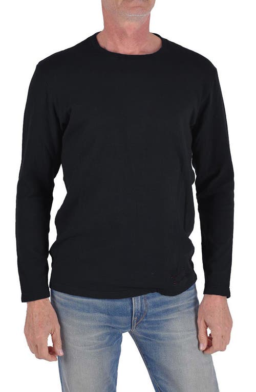 The Drill Crewneck Long Sleeve T-Shirt in Black