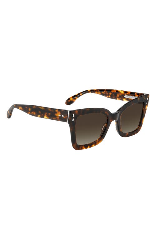 Shop Isabel Marant 52mm Flared Rectangular Sunglasses In Havana/brown Gradient