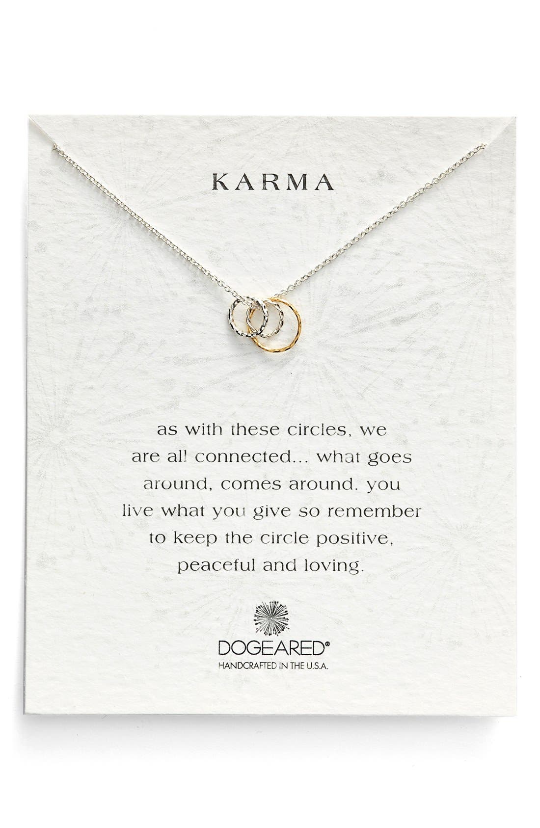Dogeared 'Karma' Circle Pendant Necklace (Nordstrom Exclusive) Nordstrom
