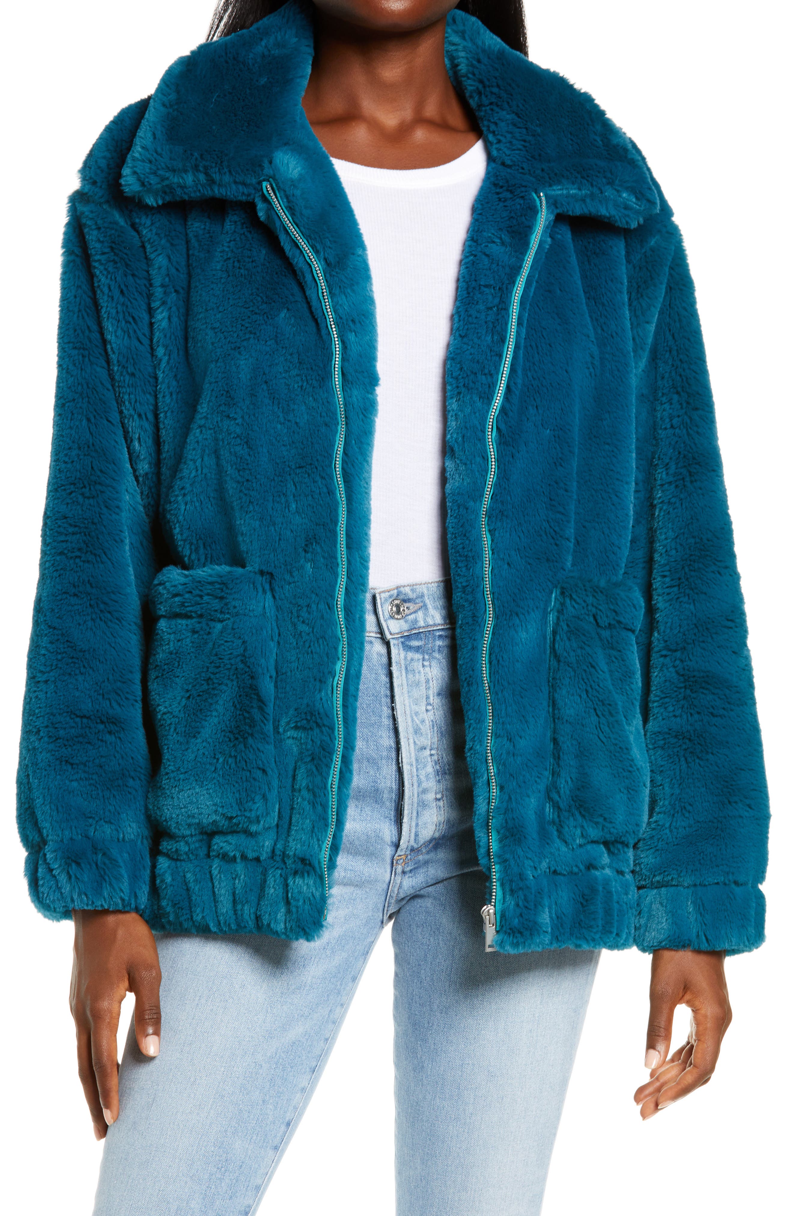 fuzzy jacket nordstrom