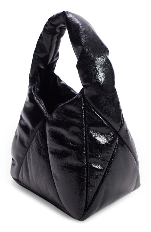 Shop Topshop Gabby Puffy Top Handle Bag In Black