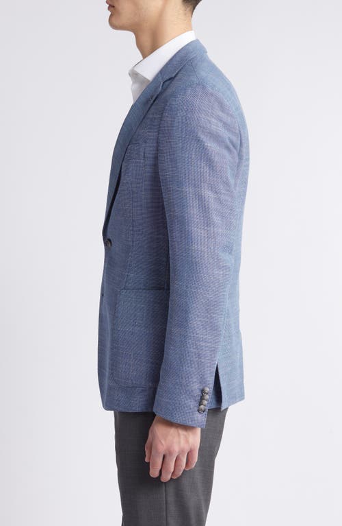 Hugo Boss Boss Hanry Slub Stretch Sport Coat In Open Blue