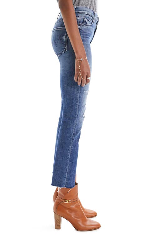 Mother The Dazzler Mid Rise Ankle Straight Jeans In Weekend Warrior In Weekend Warrior