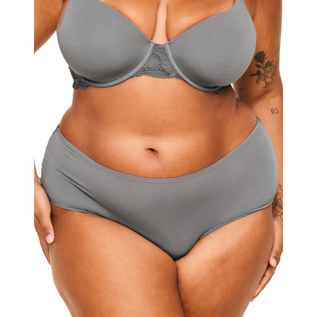 Adore Me Teagan Shortie Panties In Dark Grey