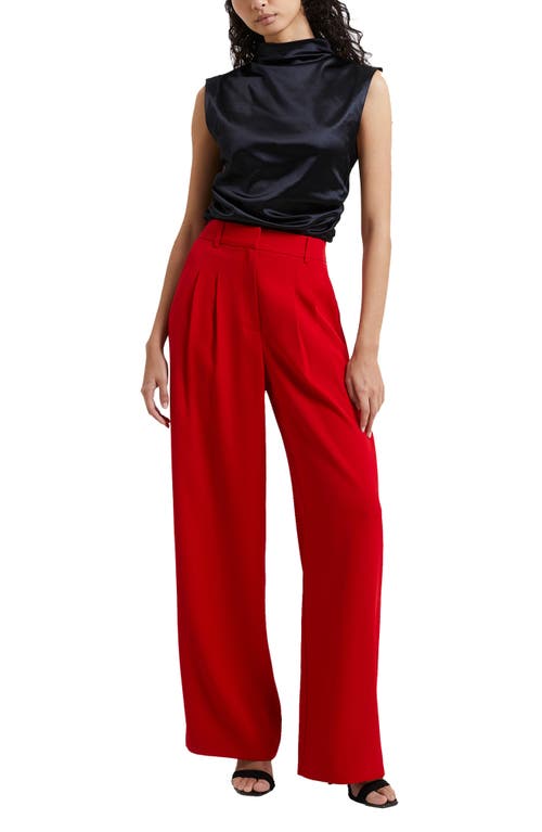 Shop French Connection Harrie Wide Leg Suiting Pants In Mars Red