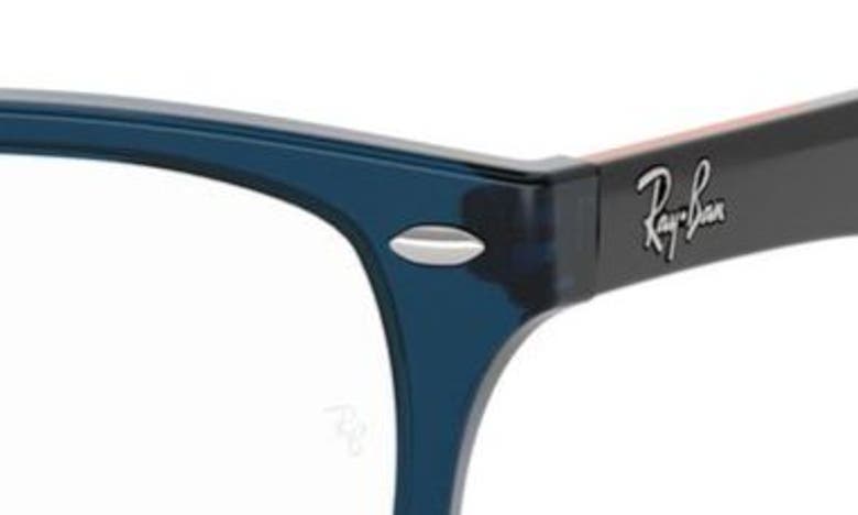 Shop Ray Ban Ray-ban 53mm Square Optical Glasses In Blue