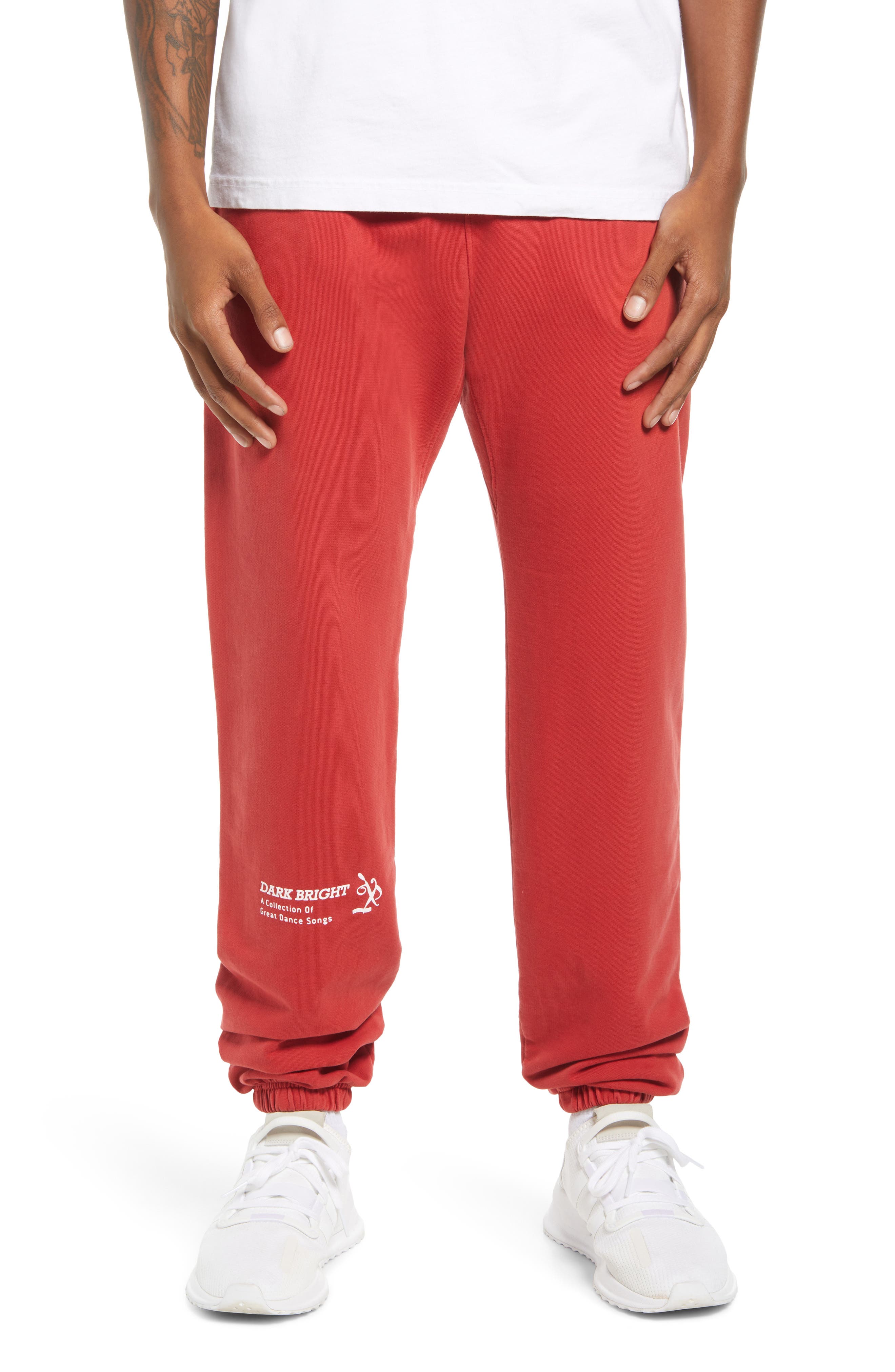 DARKBRIGHT Dance Songs Graphic Sweatpants in Red at Nordstrom
