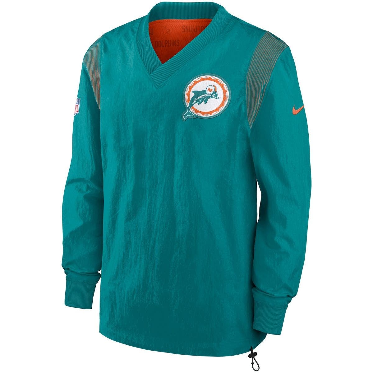 Nike Men's Sideline Coach (NFL Miami Dolphins) Short-Sleeve Jacket in Grey, Size: Medium | 00M409T9P-0BM