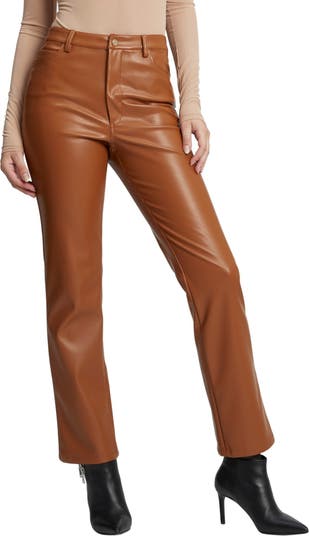 Bardot Alesi High Waist Straight Leg Faux Leather Pants | Nordstrom