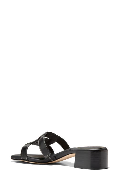 Shop Cole Haan Chrisee Block Heel Slide Sandal In Black Ltr