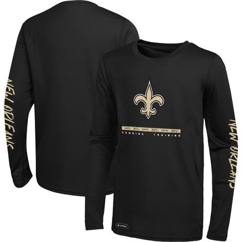 New Era NFL Football Men's New Orleans Saints Grids Dri-Tek Long Sleeve Tee