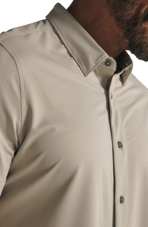 Shop 7 Diamonds Owen Solid Short Sleeve Performance Button-up Shirt In Rockridge