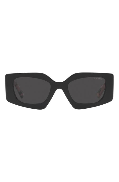 Prada 51mm Rectangular Sunglasses in Black at Nordstrom