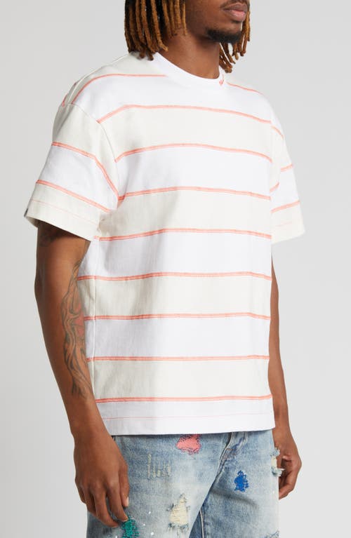 Shop Billionaire Boys Club Rings Stripe Oversize Crop T-shirt In Gardenia