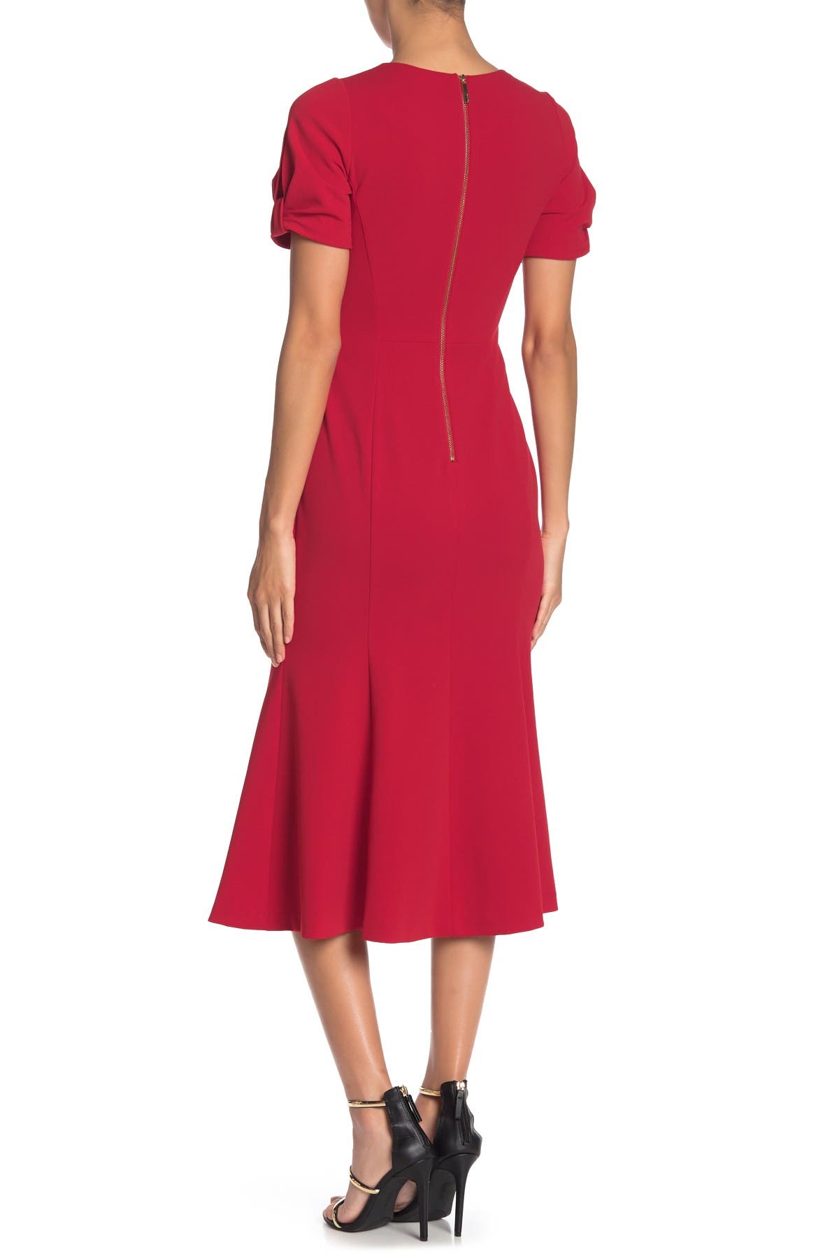 calvin klein trumpet midi dress