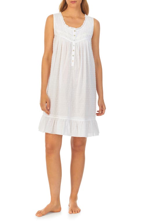 Eileen West Sleeveless Swiss Dot Short Nightgown at Nordstrom,