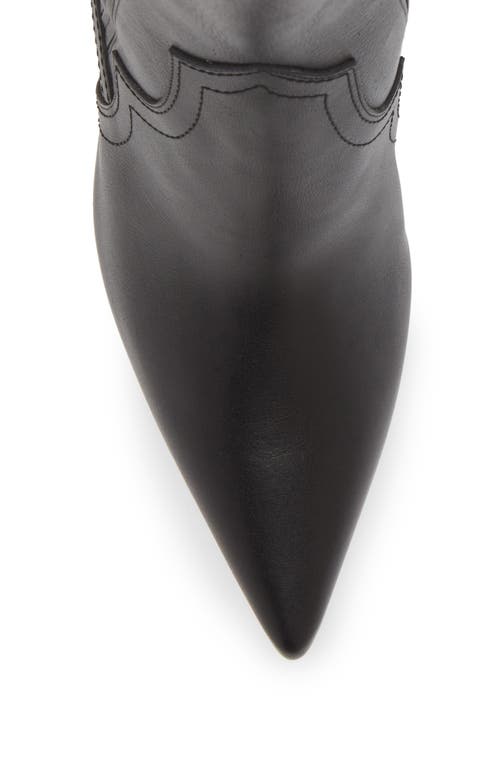 Shop Christian Louboutin Santiag Pointed Toe Bootie In Black