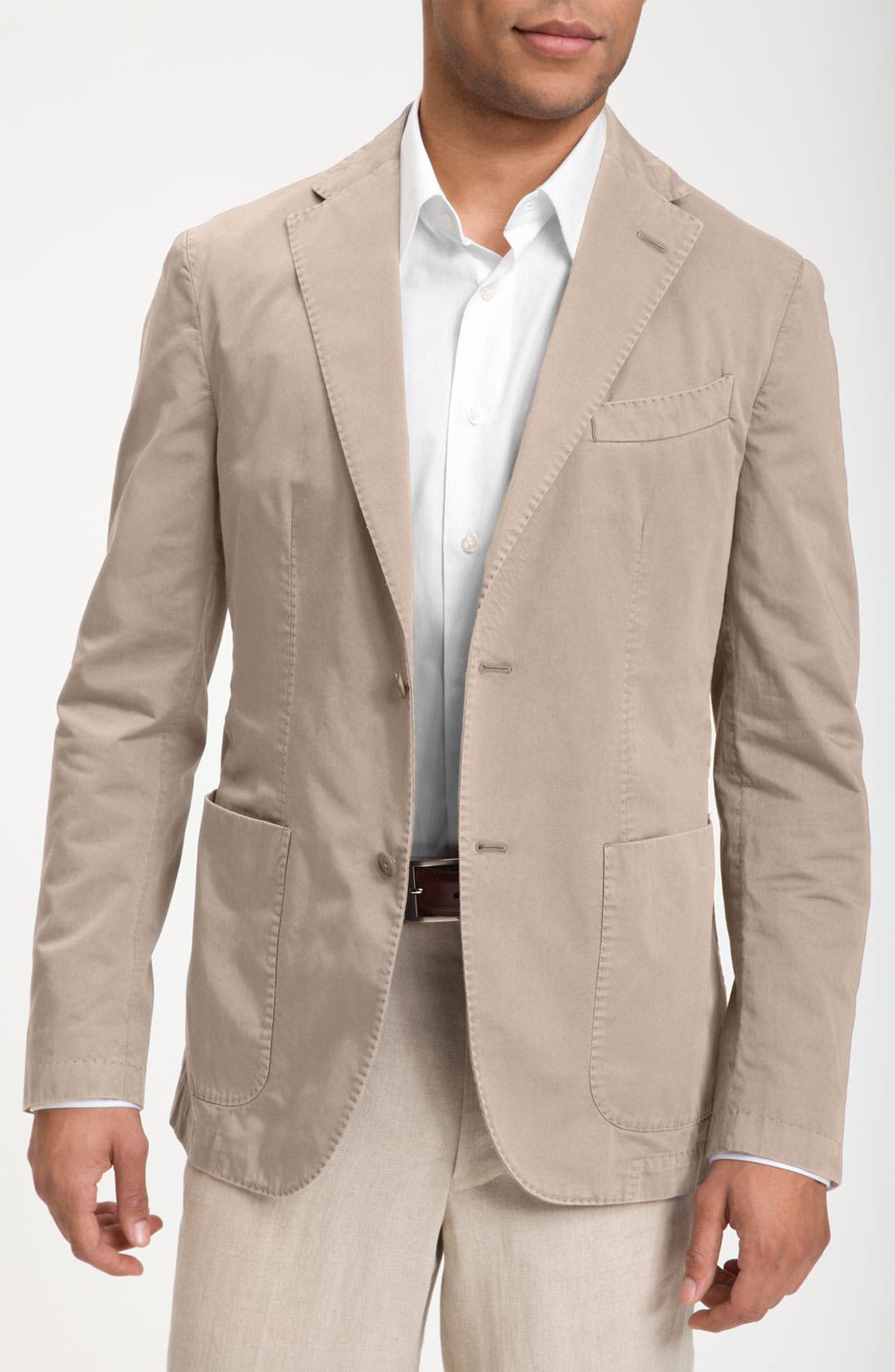 Canali Washed Cotton & Linen Blazer Nordstrom