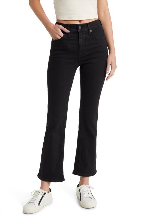 Madewell Kick Out High Waist Crop Jeans Black Rinse Wash at Nordstrom,
