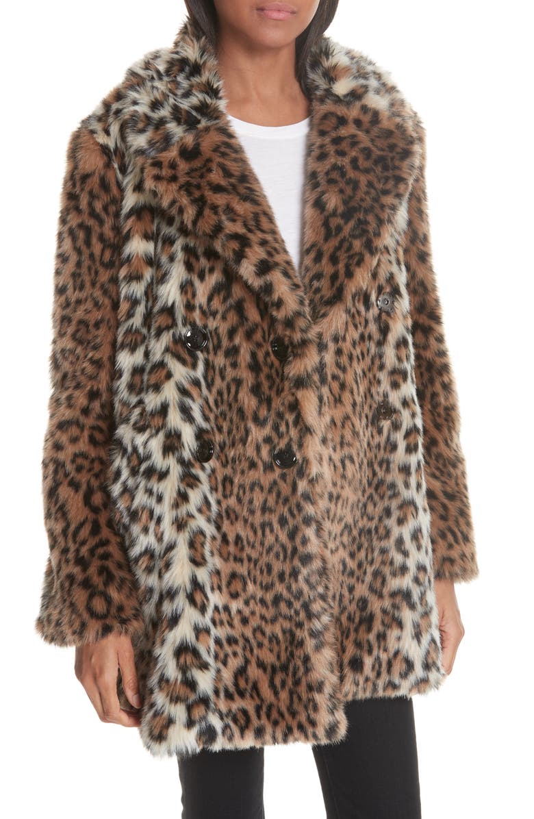 JOIE Tiaret Faux Fur Jacket, Main, color, OLD OAK