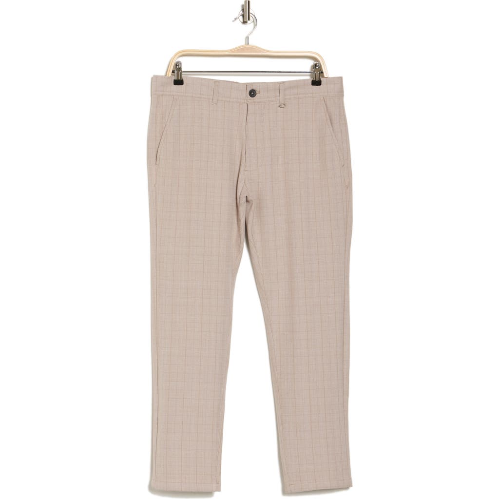 Denim And Flower Plaid City Pants In Sand