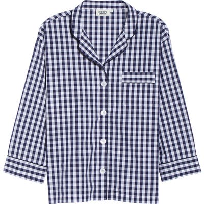 Sleepy Jones Marina Pajama Shirt, Blue