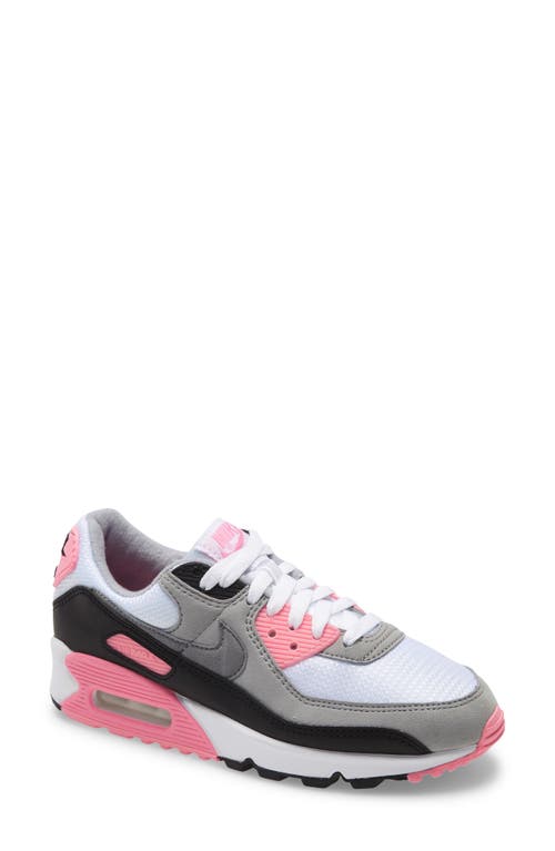 Nike Air Max 90 Sneaker In White/particle Grey/rose