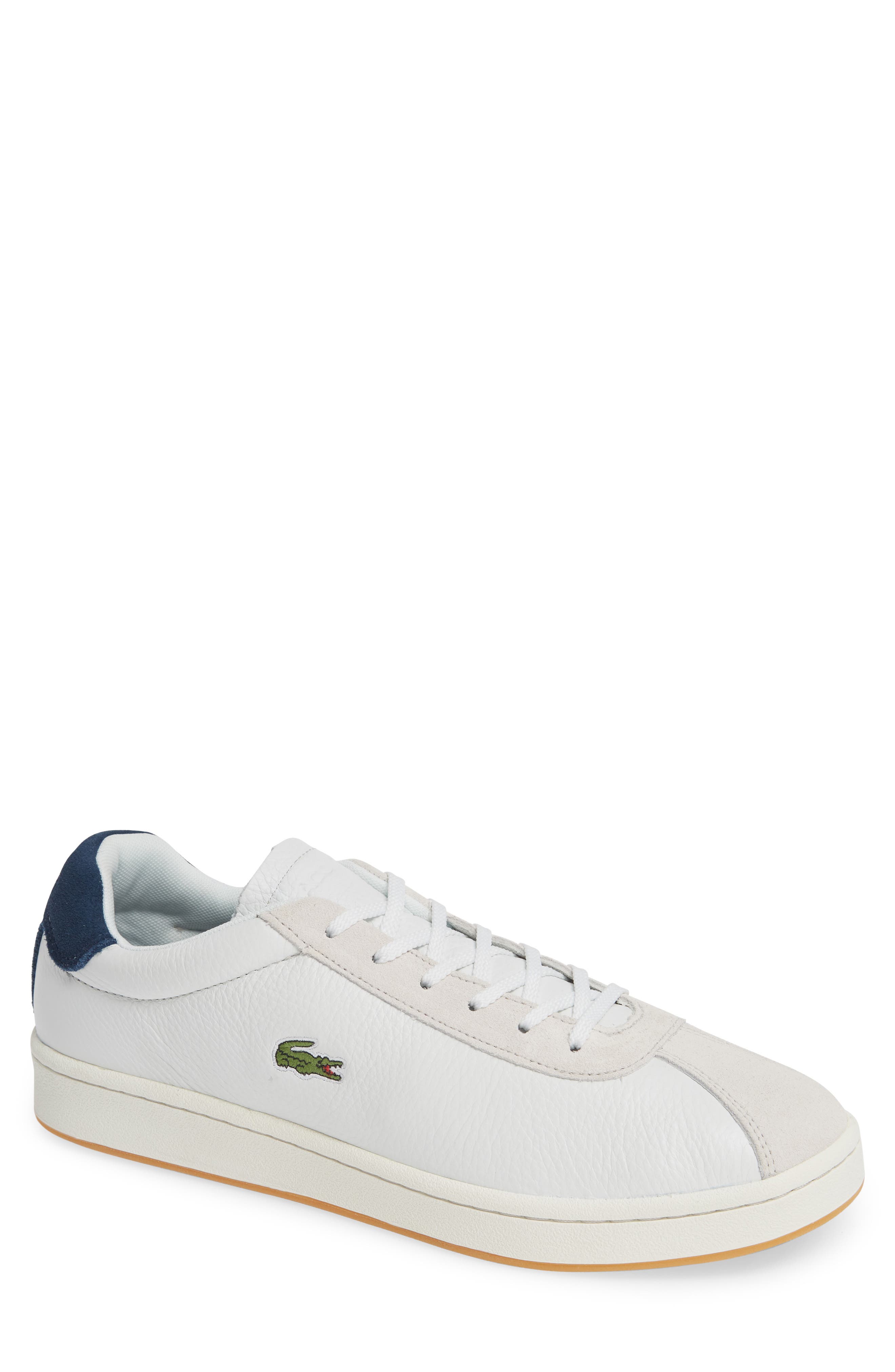 lacoste white and gold shoes