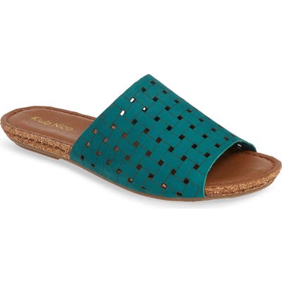 Klub Nico Gratzie Woven Slide Sandal, Green