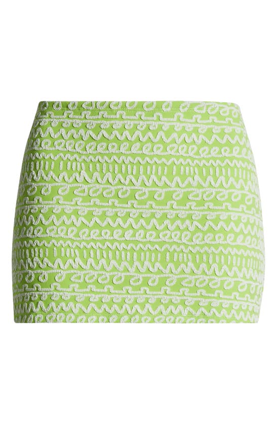 Shop Montce Cover-up Miniskirt In Lime Icing