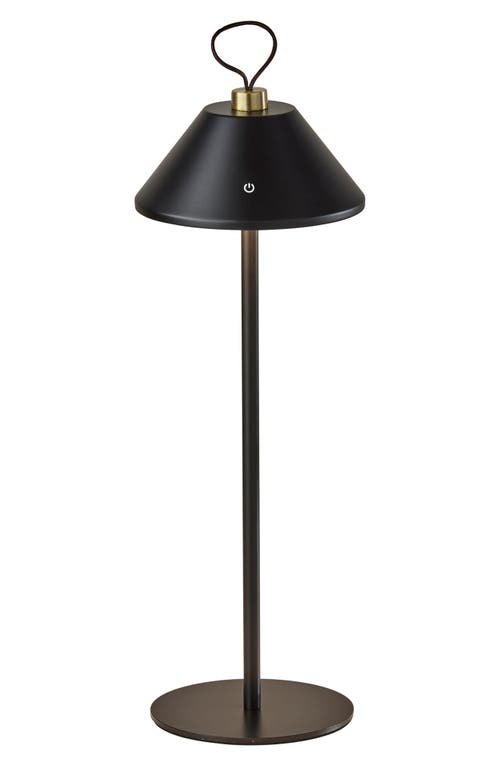 ADESSO LIGHTING Danny Cordless LED Lamp in Black /Antique Brass 