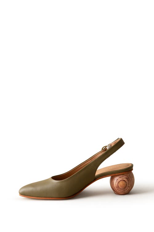 Huma Blanco Canela Slingback Pump In Olive