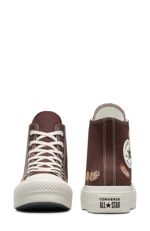 Converse Chuck Taylor® All Star® 70 Lift High Top Platform Sneaker In Earth/egret/pink Sage