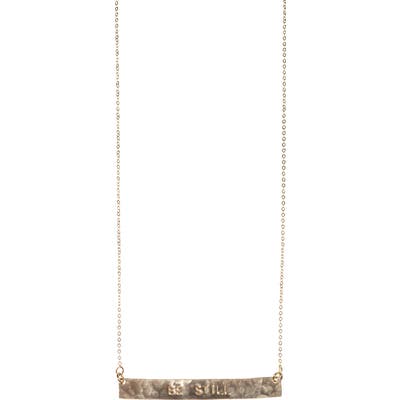 Nashelle 14K Gold Fill Bar Pendant Necklace